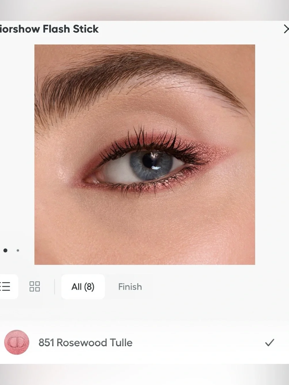 851 Rosewood Tulle Diorshow Flash Stick Eyeshadow stick